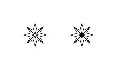 Star icons set vector stock illustration