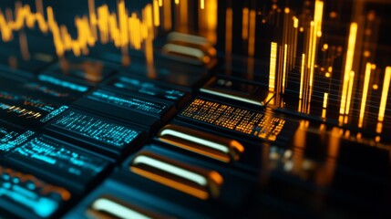 Modern Financial Market Trends Visualized with Digital Charts