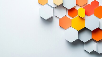 Obraz premium Abstract 3D Hexagon Background - Modern Geometric Design