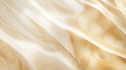 Obraz premium Soft flowing textures resembling desert sand dunes with warm beige, sun-kissed amber, and light golden tones, capturing gentle ripples and smooth, wind-sculpted patterns in a tranquil abstract style