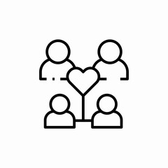 family love conenction icon sign vector