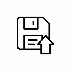 floppy save upload icon sign vector