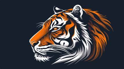 Detailed Tiger Flat Vector Illustration for Design Projects