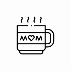 mom love cup icon sign vector