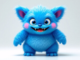 A funny furry blue monster 
