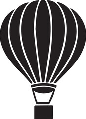 Obraz premium Air balloon silhouette icon vector art illustration
