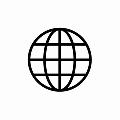 web internet globe icon sign vector