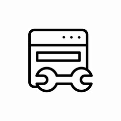 website service icon sign vector