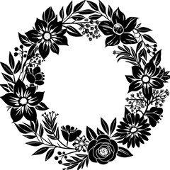 abstract floral frame
