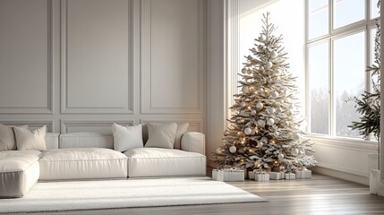 White Christmas home interior