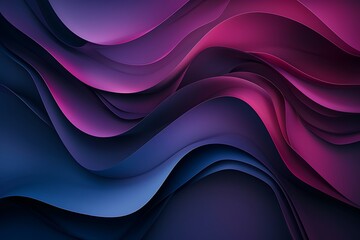 Abstract Purple and Blue Wave Layers Design