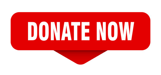 DONATE NOW banner, button, label, sign
