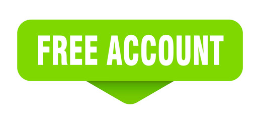 FREE ACCOUNT banner, button, label, sign