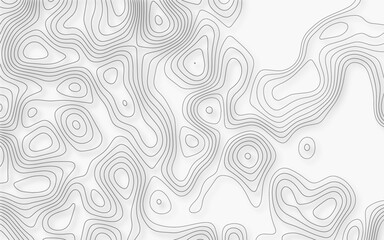 abstract geographic contour mounted map background. White wave grid stripe line map topography. The stylized height of the topographic map in contour,