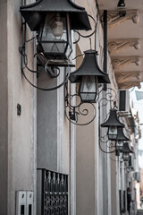 old lamps on the wall