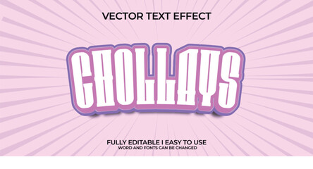 Vector 3D Editable Text Effect