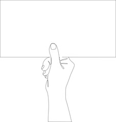 OneLine_Hand Holding Paper/Board