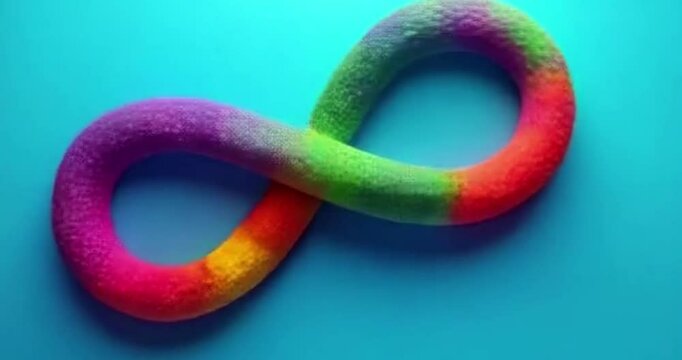 World Autism Awareness Day design features a vibrant rainbow infinity symbolizing autism, neurodiversity. Includes a child&rsquo;s head silhouette styled with Rainbo puzzle pieces, Autism Children&rsquo;s Day 