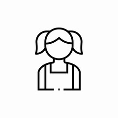 teenager girl icon sign vector