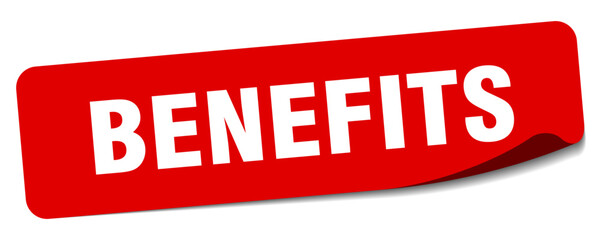 BENEFITS sticker