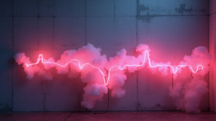 Naklejka premium Abstract neon background. Generative ai.