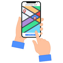 Taxi Booking App UI Illustration
