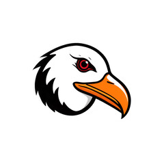 Obraz premium Cartoon Seagull with a Friendly Expression PNG