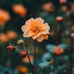 Orange flower in garden