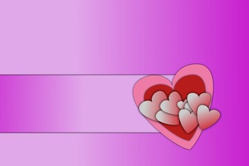 heart with hearts for valentine day