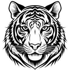 Fototapeta premium tiger head vector