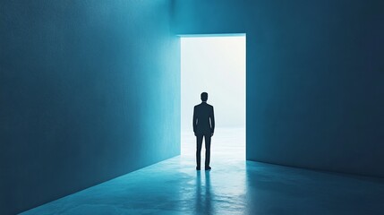 Minimalist Business Education Concept in Bright Space