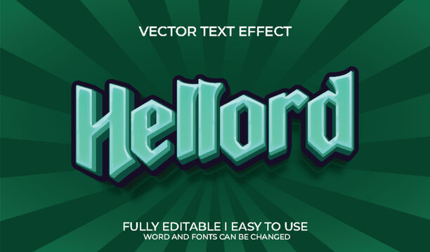 Vector 3D Editable Text Effect