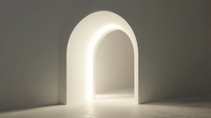 Minimalist Vintage Building with Bright Light Design