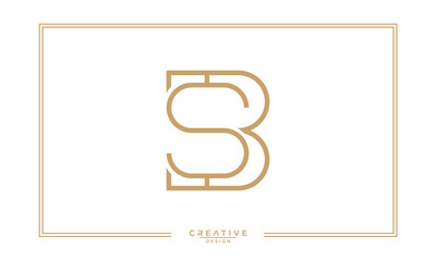 BS,S B, B, S, Abstract Letters Logo Monogram