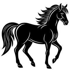 horse silhouette vector