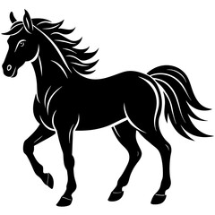 horse silhouette vector
