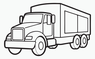 Truck line icon © HM