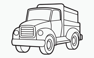 Truck line icon