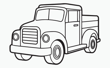 Truck line icon