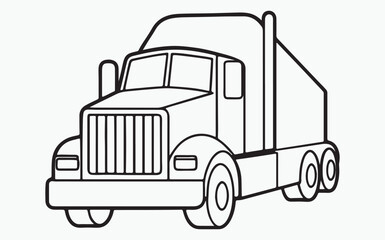 Truck line icon