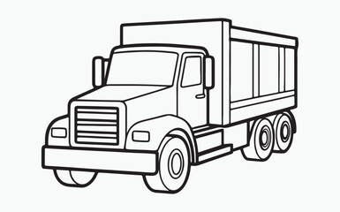 Truck line icon