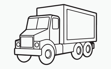 Truck line icon