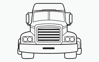 Truck line icon