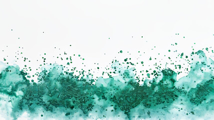 Obraz premium Emerald Green Glitter Watercolor Background, Luxurious Texture