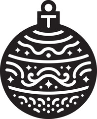 Silhouette vector EPS file of a Christmas ornament ball, ideal for holiday designs, decorations, greeting cards, crafts, and festive projects.