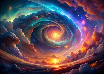 Surreal Video Backgrounds: Abstract Cosmic Nebula, Galaxy, Space, Fantasy, Dreamlike, Ethereal, Psychedelic, Artistic,  Digital Art,  Sci-Fi,  Cosmic Landscape,  Nebula Clouds,  Starry Night,  