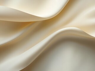 Soft cream fabric draping gracefully with gentle curves and smooth textures