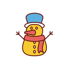 Snowman icon vector