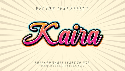 Vector 3D Editable Text Effect