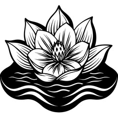 vector illustration of lotus flower